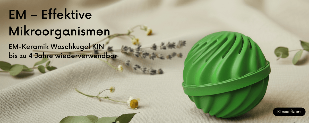 EM-Keramik Waschkugel KIN – Kollektion Effektive Mikroorganismen bei MAFUMO – wieder verwendbar – weniger Waschmittel, weniger Verpackungsmüll