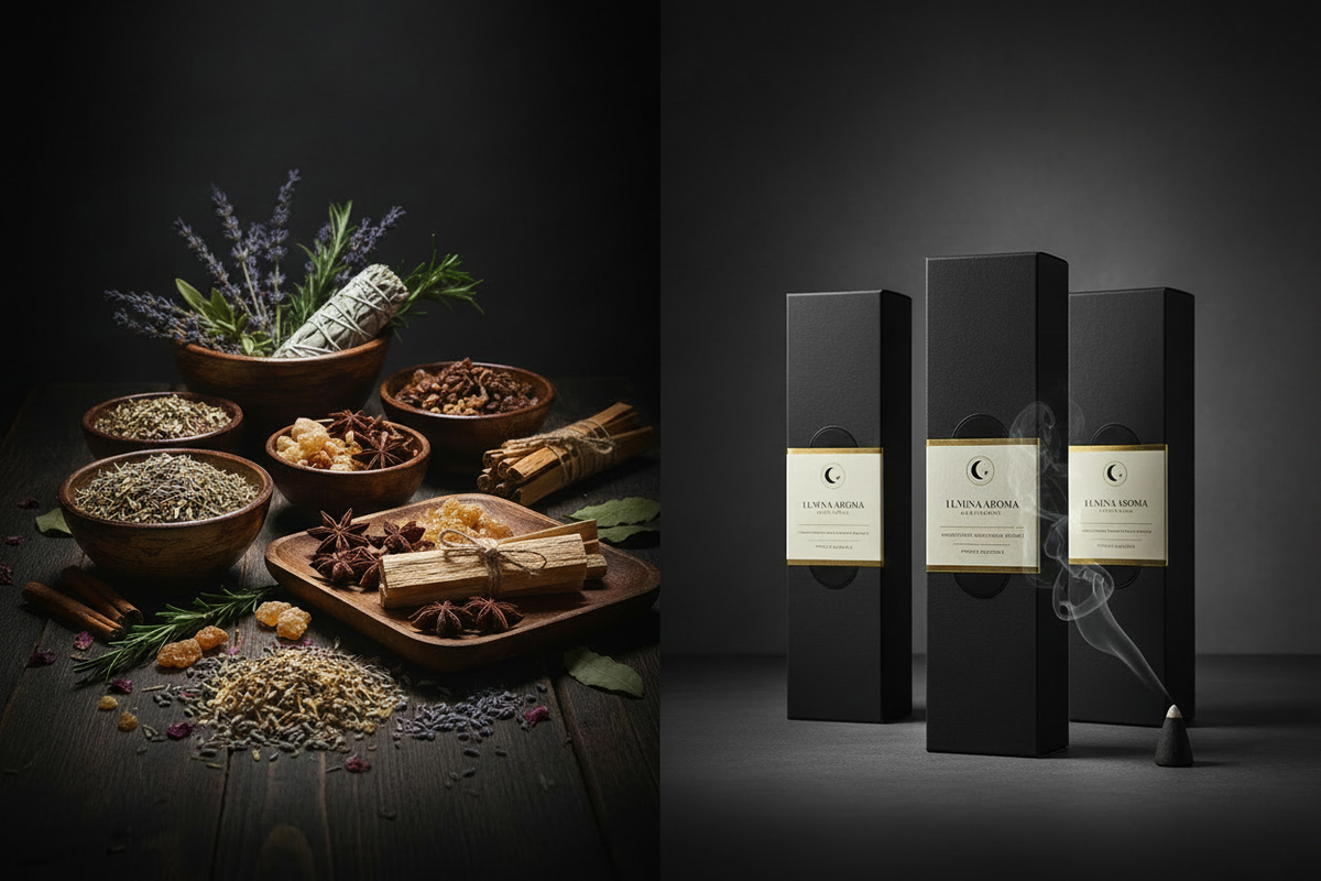 Von der Natur zum Brand: Rohstoffe und fertige Private Label Räucherstäbchen & Räuchermischungen – handgemacht in Deutschland von MAFUMO