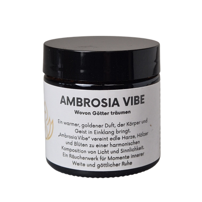 MAFUMO Räuchermischung  AMBROSIA VIBE –60ml Glastiegel mit Räuchermischung - wovon Götter träumen