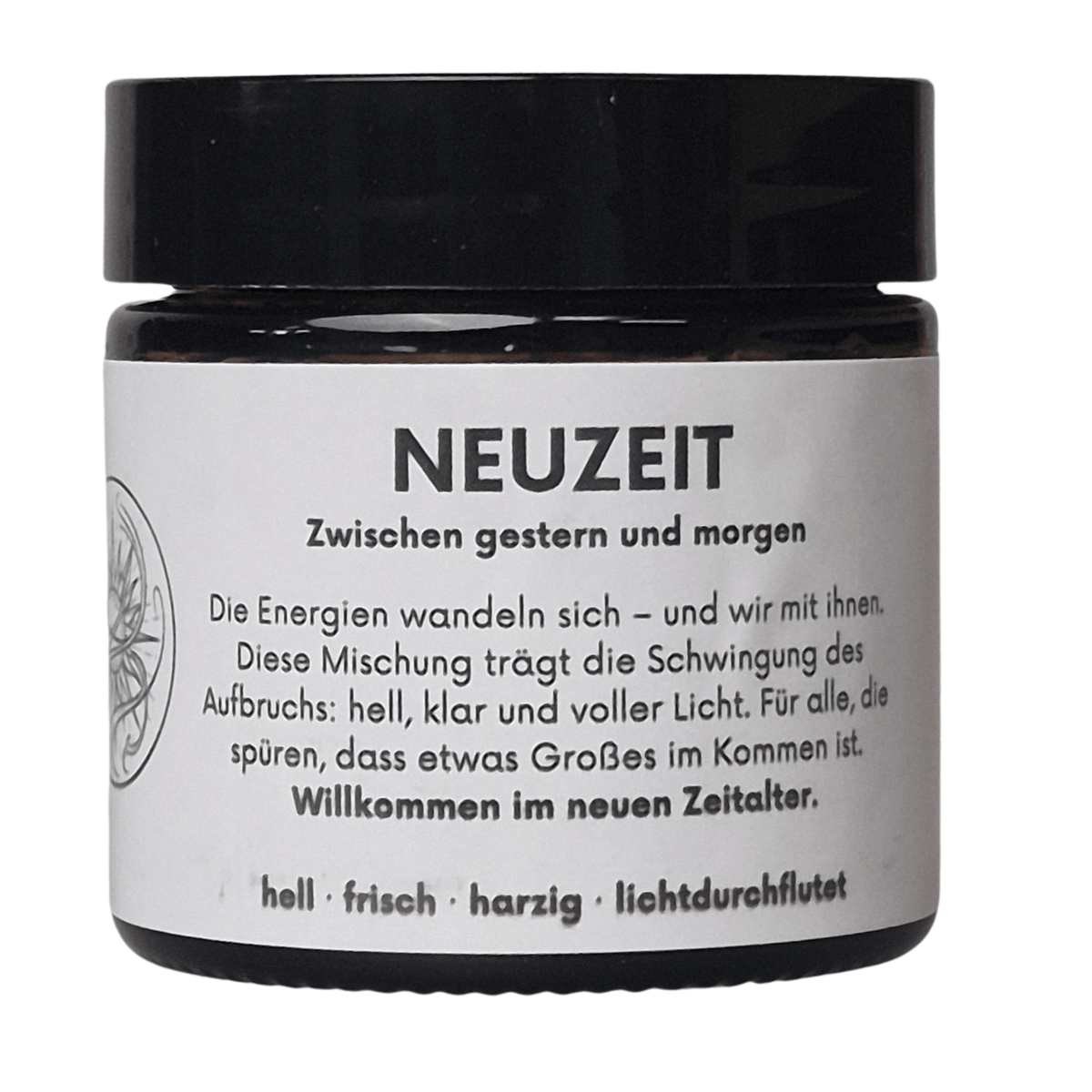 Räuchermischung Neuzeit im Glastiegel mit 60ml Inhalt