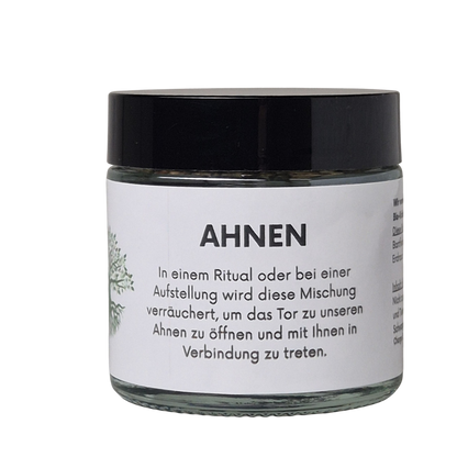 MAFUMO Räuchermischung AHNEN – 60ml Glastiegel mit Kräutermischung für Ahnenrituale im Shop MAFUMO zu bestellen.
