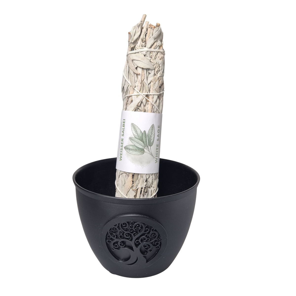 Smudge Bowl Lebensbaum mit XXL White Sage Räucherbündel – MAFUMO