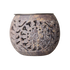 Speckstein mit Edelstahlsieb zum Räuchern, Räucherstövchen, Sieb mit einem d=ca. 9cm, h= ca. 9,5cm, bauchige Form 