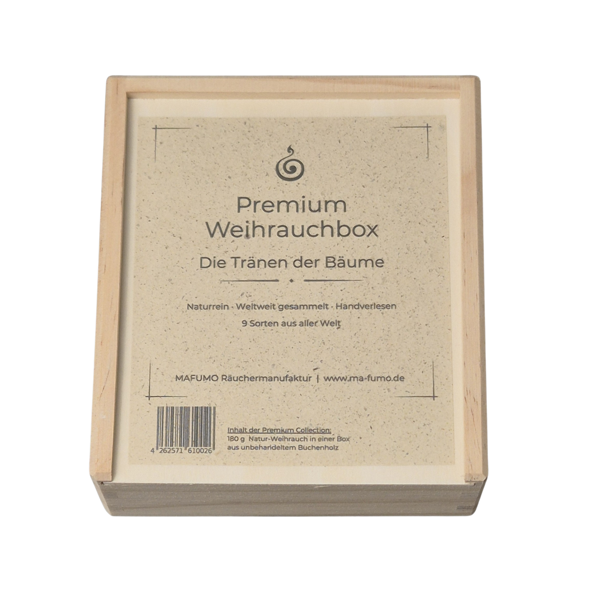 Premium Weihrauch-Box mit 9 erlesenen Weihrauchsorten aus aller Welt. Weihrauch - die Tränen der Bäume
